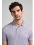 Gri Kısa Kol Baskılı Pike Polo Yaka Cepsiz Esnek Casual Slim Fit Tişört 1011250150 4