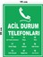 Metal Acil Durum Telefonları 15CM x 20CM Uyarı Levhası Yönlendirme Tabelası 1