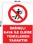 Metal Basınçlı Hava Ile Elbise Temizlemek Yasaktır 30CM x 40CM A3 Büyüklüğünde Uyarı Levhası Yönlen 1
