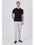 Siyah Kısa Kol Bisiklet Yaka Cepsiz Pamuklu Casual Slim Fit Tişört 1011250165 2
