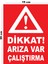 Metal Dikkat Arıza Var Çalıştırma 15CM x 20CM Uyarı Levhası Yönlendirme Tabelası 1