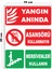 Metal Yangın Anında Asansörü Kullanmayın Merdivenleri Kullanın 15CM x 20CM Uyarı Levhası Yönlendirme 1