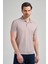 Koyu Vizon Kısa Kol Baskılı Pike Polo Yaka Cepsiz Esnek Casual Slim Fit Tişört 1011250151 1