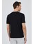 Siyah Kısa Kol Bisiklet Yaka Cepsiz Pamuklu Casual Slim Fit Tişört 1011250165 5