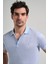 Mavi Kısa Kol Baskılı Pike Polo Yaka Cepsiz Esnek Casual Slim Fit Tişört 1011250150 4