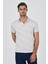 Açık Bej Kısa Kol Baskılı Pike Polo Yaka Cepsiz Esnek Casual Slim Fit Tişört 1011250152 1