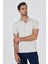 Açık Bej Kısa Kol Baskılı Pike Polo Yaka Cepsiz Esnek Casual Slim Fit Tişört 1011250152 2