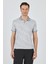 Gri Kısa Kol Baskılı Pike Polo Yaka Cepsiz esnek Casual Slim Fit Tişört 1011250152 1