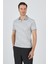 Gri Kısa Kol Baskılı Pike Polo Yaka Cepsiz esnek Casual Slim Fit Tişört 1011250152 3