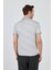 Gri Kısa Kol Baskılı Pike Polo Yaka Cepsiz esnek Casual Slim Fit Tişört 1011250152 5