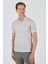 Bej Kısa Kol Baskılı Pike Polo Yaka Cepsiz esnek Casual Slim Fit Tişört 1011250153 1