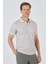 Bej Kısa Kol Baskılı Pike Polo Yaka Cepsiz esnek Casual Slim Fit Tişört 1011250153 3
