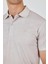 Bej Kısa Kol Baskılı Pike Polo Yaka Cepsiz esnek Casual Slim Fit Tişört 1011250153 4