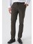 Koyu Vizon Pamuklu Yandan Cepli Casual Slim Fit Jogger Pantolon 1003230159 5