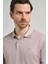 Koyu Vizon Kısa Kol Baskılı Pike Polo Yaka Cepsiz Esnek Casual Slim Fit Tişört 1011250151 4