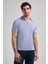 Mavi Kısa Kol Baskılı Pike Polo Yaka Cepsiz Esnek Casual Slim Fit Tişört 1011250150 1