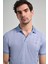 Mavi Kısa Kol Baskılı Pike Polo Yaka Cepsiz Esnek Casual Slim Fit Tişört 1011250150 4