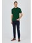 Koyu Yeşil Polo Yaka Kısa Kol Cepsiz Slim Fit Classic Pamuklu Tişört 1011250177 2