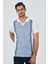 Kısa Kol Baskılı Suprem Italyan Yaka Cepsiz Slim Fit Tişört 1011250123 1