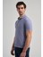 Lacivert Kısa Kol Baskılı Pike Polo Yaka Cepsiz Esnek Casual Slim Fit Tişört 1011250151 3