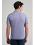 Lacivert Kısa Kol Baskılı Pike Polo Yaka Cepsiz Esnek Casual Slim Fit Tişört 1011250151 5