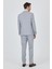 Gri Mono Yaka Desenli Astarlı Çift Yırtmaç Esnek 6 Drop Comfort Fit Classic Takım Elbise 1001250161 5