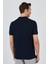 Koyu Lacivert Polo Yaka Kısa Kol Cepsiz Slim Fit Classic Pamuklu Tişört 1011250177 5