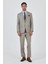 Koyu Bej Mono Yaka Astarlı Çift Yırtmaç Esnek 4 Drop Comfort Fit Classic Takım Elbise 1001250160 2