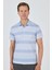 Kısa Kol Desenli Pike Polo Yaka Cepsiz Slim Fit Tişört 1011250128 1