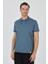 Mavi Kısa Kol Düz Pike Polo Yaka Cepsiz Pamuk Casual Slim Fit Tişört 1011250157_302 6