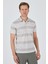 Kısa Kol Desenli Pike Polo Yaka Cepsiz Slim Fit Tişört 1011250128 3