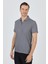 Koyu Antrasit Polo Yaka Kısa Kol Cepsiz Slim Fit Classic Tişört 1011250176 1