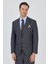 Koyu Antrasit Mono Yaka Esnek 6 Drop Comfort Fit Classic Takım Elbise 1001250152 3