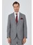 Gri Mono Yaka Esnek 6 Drop Comfort Fit Classic Takım Elbise 1001250104 3