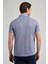 Koyu Lacivert Kısa Kol Baskılı Pike Polo Yaka Cepsiz Esnek Casual Slim Fit Tişört 1011250151 5