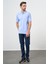Koyu Mavi Kısa Kol Düz Pike Polo Yaka Casual Comfort Fit Tişört 1011240195 2
