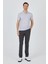 Gri Kısa Kol Baskılı Pike Polo Yaka Cepsiz Esnek Casual Slim Fit Tişört 1011250153 2