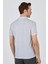 Gri Kısa Kol Baskılı Pike Polo Yaka Cepsiz Esnek Casual Slim Fit Tişört 1011250153 5