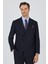 Koyu Lacivert Kılıç Yaka Düz Kruvaze Classic Esnek Slim Fit Takım Elbise 1001250172 1