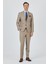 Bej Mono Yaka Düz 2 Düğme Classic Yünlü Slim Fit Takım Elbise 1001250175 2