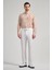 Açık Krem Düz Bez Ayağı Esnek Yan Cep Slim Fit Classic Pantolon 1003240169 2