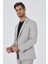 Taş Rengi Mono Yaka Kendinden Desenli 2 Düğme Casual Esnek Slim Fit Takım Elbise 1001250174 1