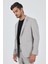 Taş Rengi Mono Yaka Kendinden Desenli 2 Düğme Casual Esnek Slim Fit Takım Elbise 1001250174 3