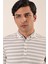 Kısa Kollu Çizgili Jakarlıcepsiz Garnili Pamuklu Casual Slim Fit T-Shirt 1011230159 4