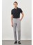 Gri Pamuklu Yandan Cepli Casual Comfort Fit Chino Pantolon 1003245169 2
