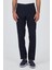 Koyu Lacivert Gabardin Yan Cep Düz Paça Casual Comfort Fit Pamuklu Chino Pantolon 1003250211 1
