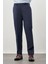 Lacivert Kendinden Desenli Bez Ayağı Yan Cep Comfort Fit Classic Pantolon 1003245166 1