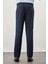 Lacivert Kendinden Desenli Bez Ayağı Yan Cep Comfort Fit Classic Pantolon 1003245166 4