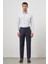 Lacivert Yandan Cepli Slim Fit Classic Pantolon 1003245152 4