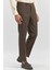 Koyu Kahverengi Esnek Yandan Cepli Comfort Fit Classic Pantolon 1003240163 2